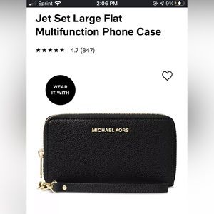 MICHAEL MICHAEL KORS
Jet Set Large Flat Multifunction Phone Case 🖤